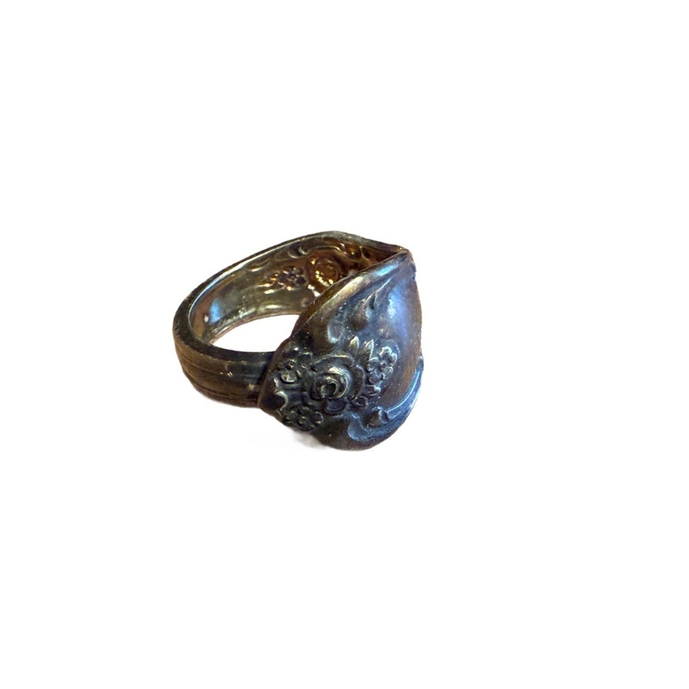 Antique Estate Sale Sterling Silver Spoon Ring